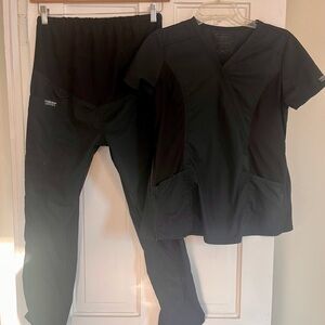 Cherokee Black Maternity Scrub Set